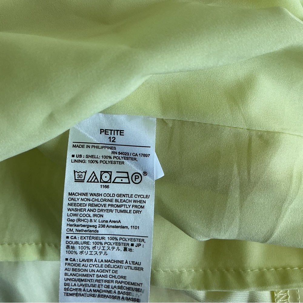 Banana Republic Strapless Dress in Light Yellow Sz 12 - Picture 11 of 15